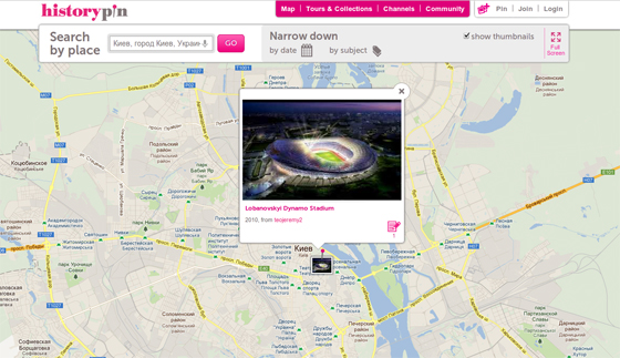 сервис Historypin